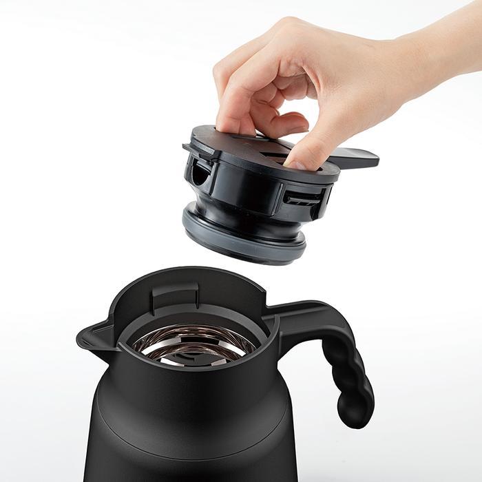 mq3a- Hario V60 Insulated Stainless Steel Server Plus 800 Black Vhsn-80-B