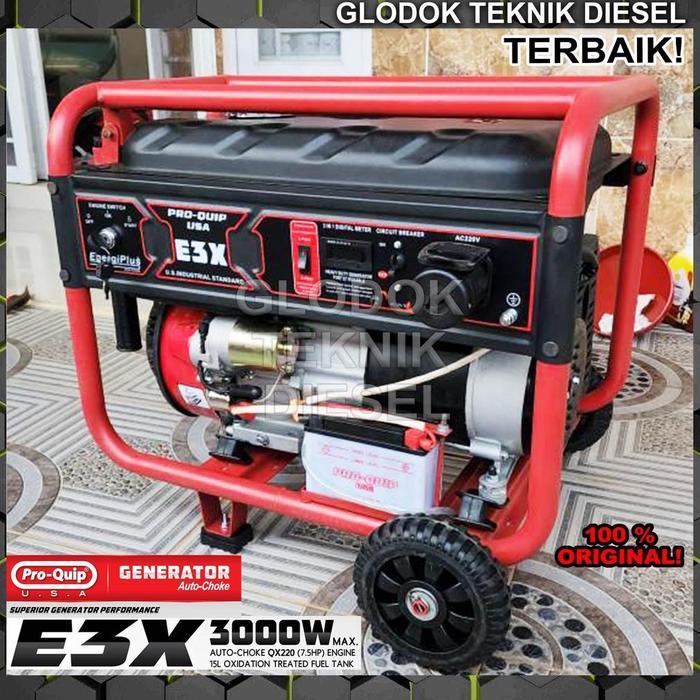 PROMO Proquip Genset 3000 2800 Watt E3X Generator Listrik Bensin Auto Choke ORIGINAL TERBAIK