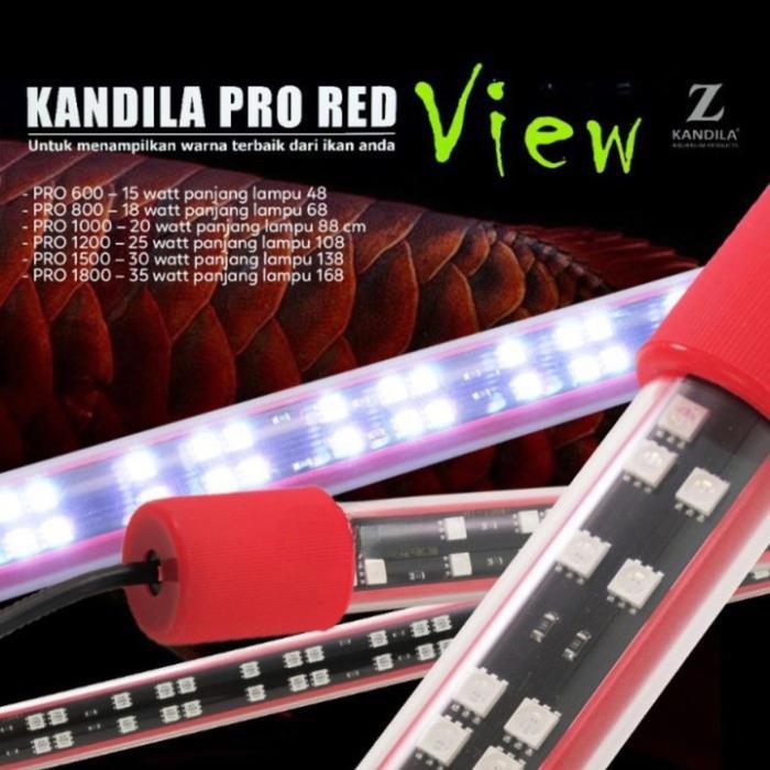 Lampu LED View Kandila Pro Red 600 15 Watt Aquarium Akuarium Ikan Arowana Channa Maru Arwana Koki