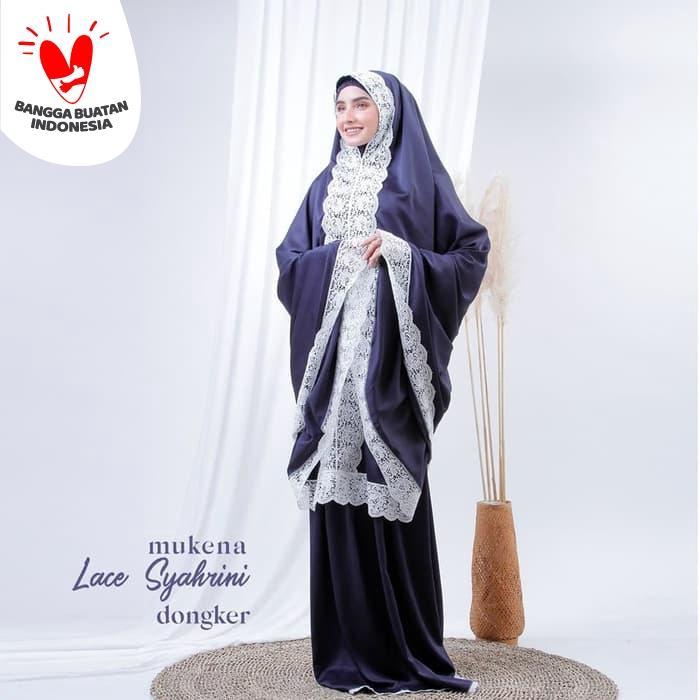 ORIGINAL MUKENA DEWASA SATIN SILK LACE SYAHRINI READY STOCK
