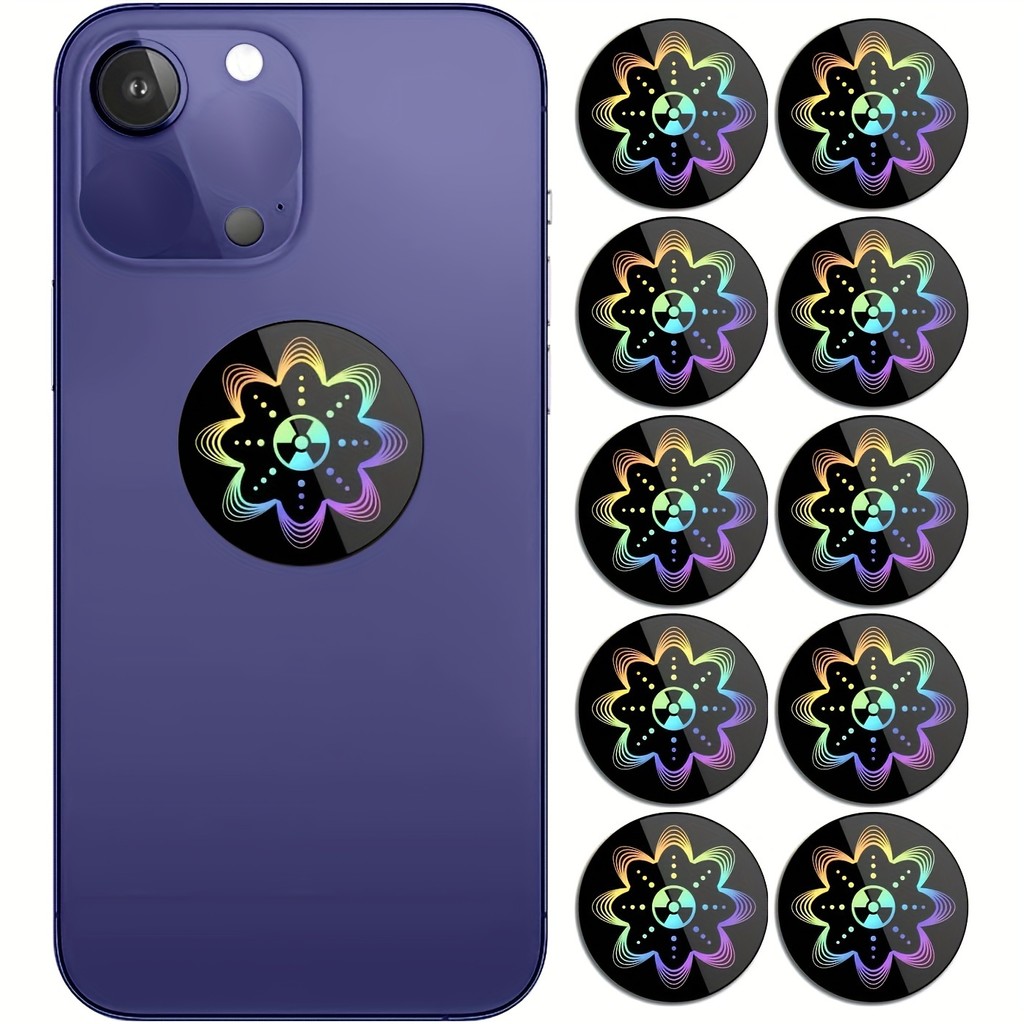 Unrsal Radiation Mobile Phone Anti-Radiation Metal Sticker Shield Shaped Emf Protection Emr Blocker