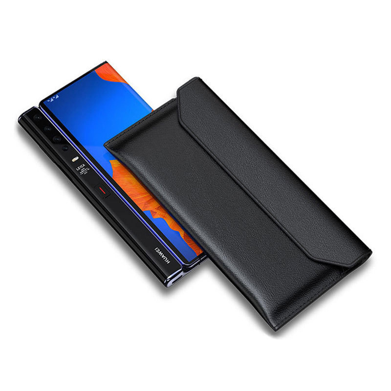 Case Ponsel Lipat - Dompet Kulit Asli - Anti Gores & Anti Sidik Jari - Untuk Samsung Z Fold 2/3, Hua