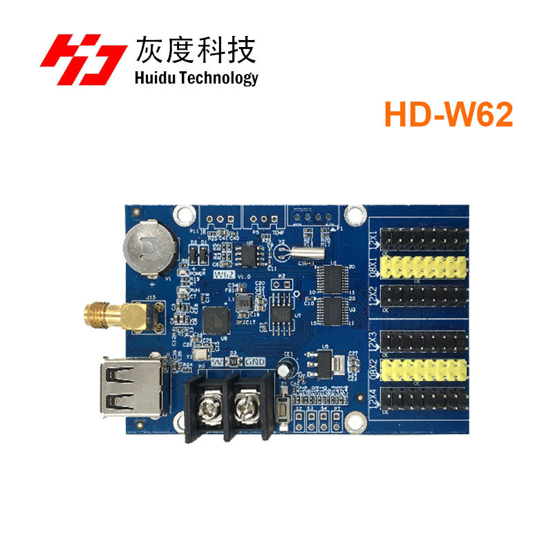 Huidu HD W60 HD W62 HD W63 HD W64 HD W66 HD-W60 LED display controller, Single&double color P10 LED 