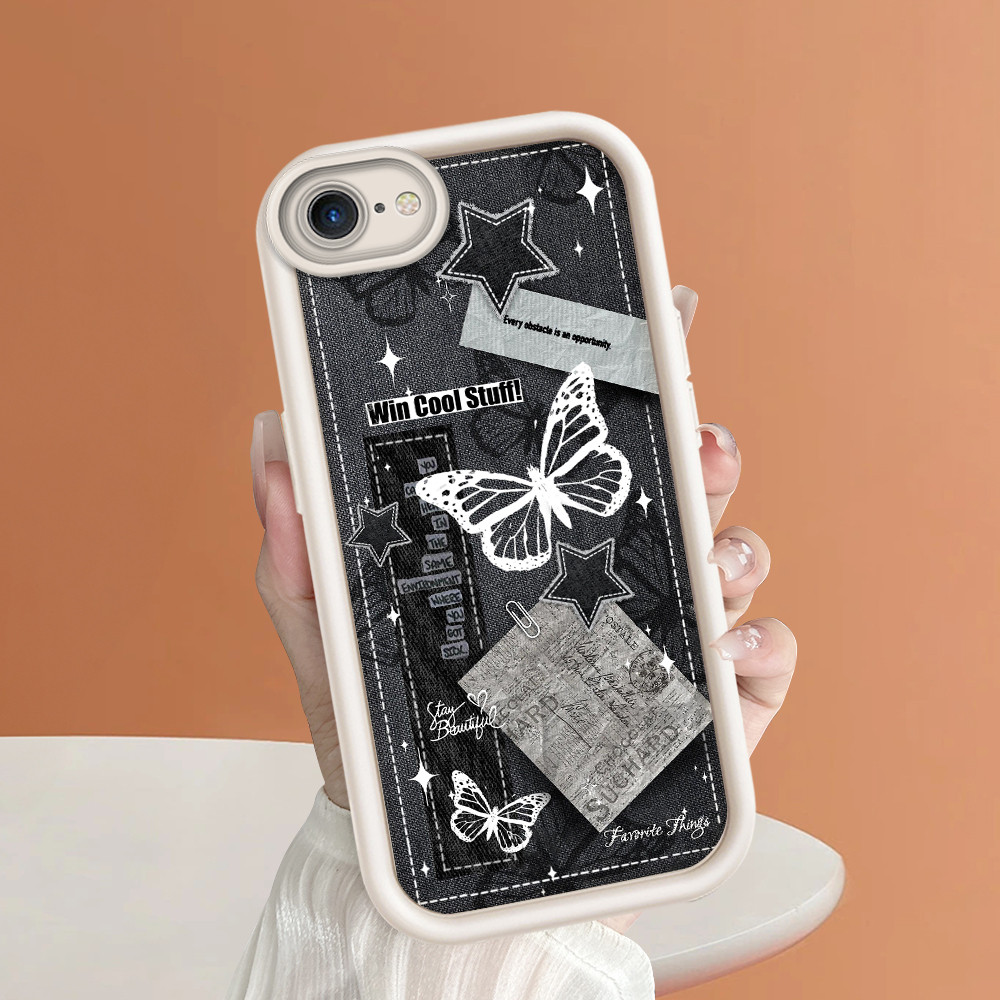 Casing Hp Untuk Compitable With iPhone 7 8 SE 2020 2022 Phone Case Lembut Cassing Kupu Kesing 4863