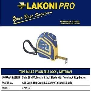 Meteran 5m LAKONI PRO 172519/Tape Rules Tylon Self Lock LAKONIPRO