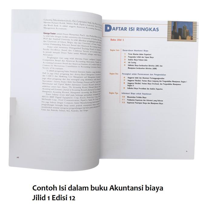 Buku Akuntansi Biaya Manajerial Jld 1 dan 2 Charles T Hongren Erlangga