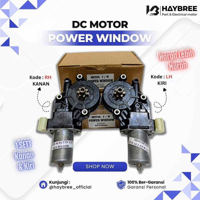 Dinamo DC Motor Power Window DENSO 12V 1Sett Kanan Kiri 2Pin Dinamo Penggerak Kaca Mobil Kualitas