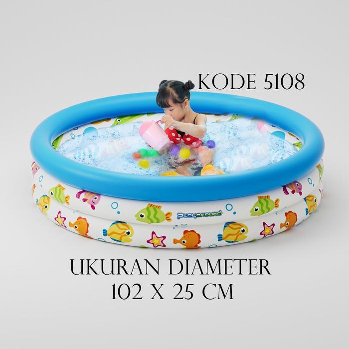 Paket Playaround Kolam Renang Anak Murah Mandi Bola 5108/5109 Paket Lengkap Murah Keranjang Kuning