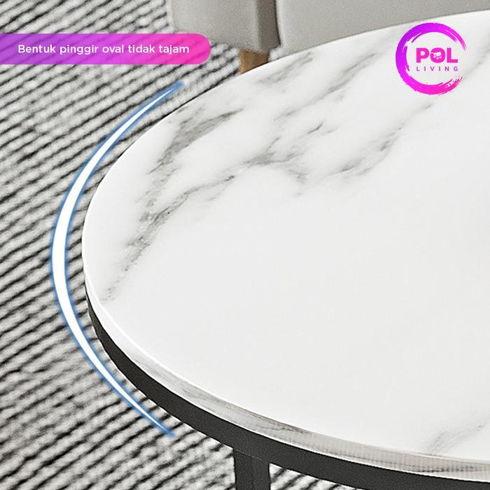 [POL] COD Meja Tamu Oval Minimalis Kayu Coffee Table Meja Estetik Nordic Meja IKEA