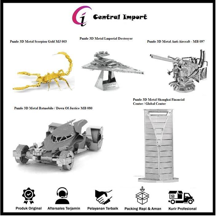 PUZZLE 3D METAL SCORPION- LMPERIAL- AIRCRAFT- BATMOBILE- GLOBAL CENTER KODE 625
