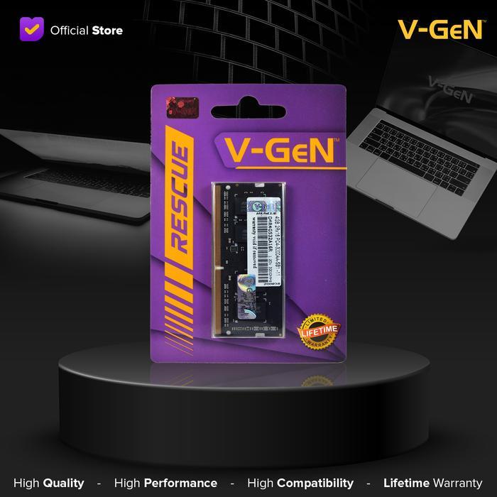 SODIMM DDR4 4GB PC-25600 3200 Mhz VGEN RAM Laptop 4 GB 3200Mhz V-GeN