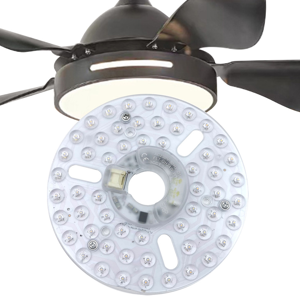 LED Panel Light 85V-265V Ceiling Fan Light Retrofit Kit 15/18/24W Ceiling Flush Light Replacement