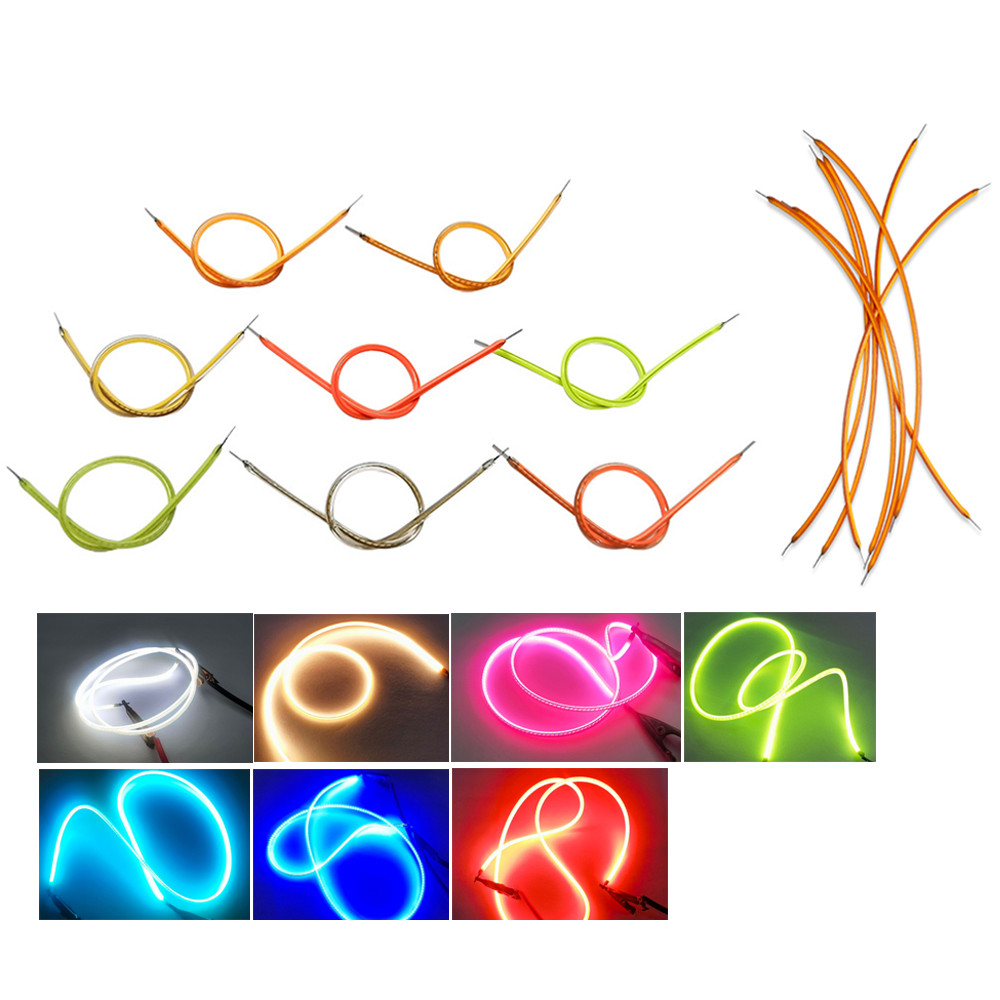 Led Soft Filament Edison Bulb LED Diodes Flexible Filament DC3V 38 60 80 95 130 145 185 200 255 300