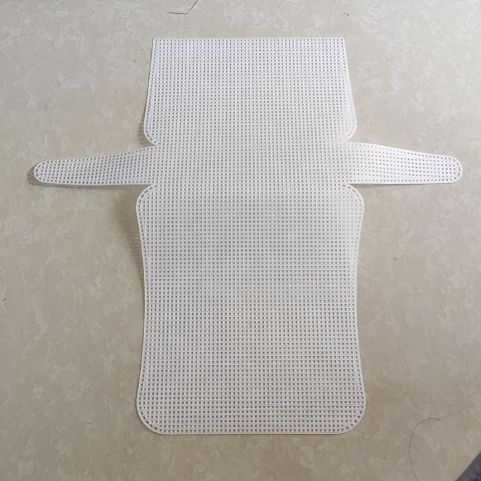 l670- Kanvas Plastik / Plastic Canvas Clutch / Jaring Tas Rajut Tangan