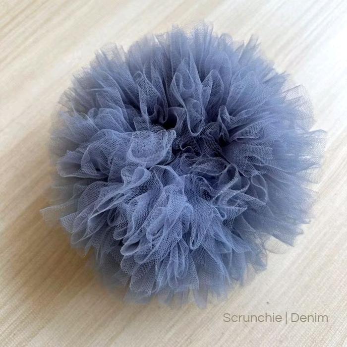 smq4- Paket Bundling 3Pcs Schrunchie Tile Cepol Noerimm Karet Wanita [Bonus Zipper Pouch]