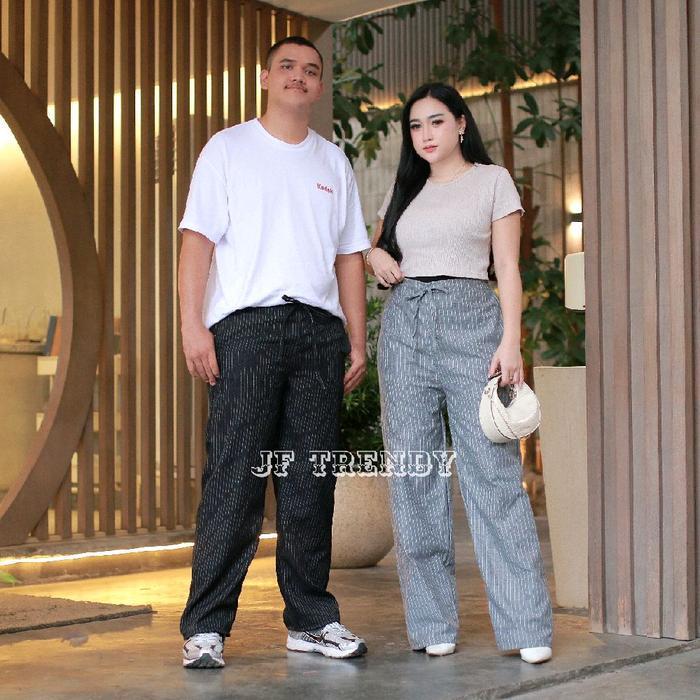 JF TRENDY - CELANA PANJANG UNISEX GOMBRONG STRIPE