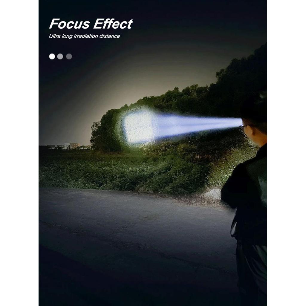 Zoom Focus Flashlight Rechargeable LED Flashlight Zoom Torch Outdoor Camping Lamp LED Lantern Waterp