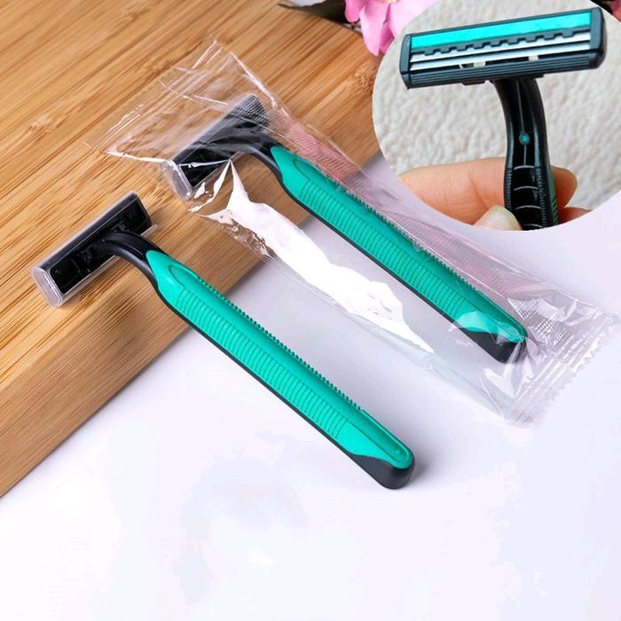 New Silet cukur/alat cukur kumis dan jenggot 2 mata pisau (tanpa refil) / kemasan / per 10 pcs Razor
