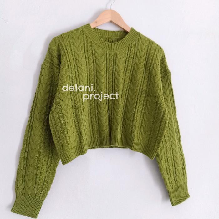 Avenza- Delani.Project - Ryujin Crop Sweater Knit Cable