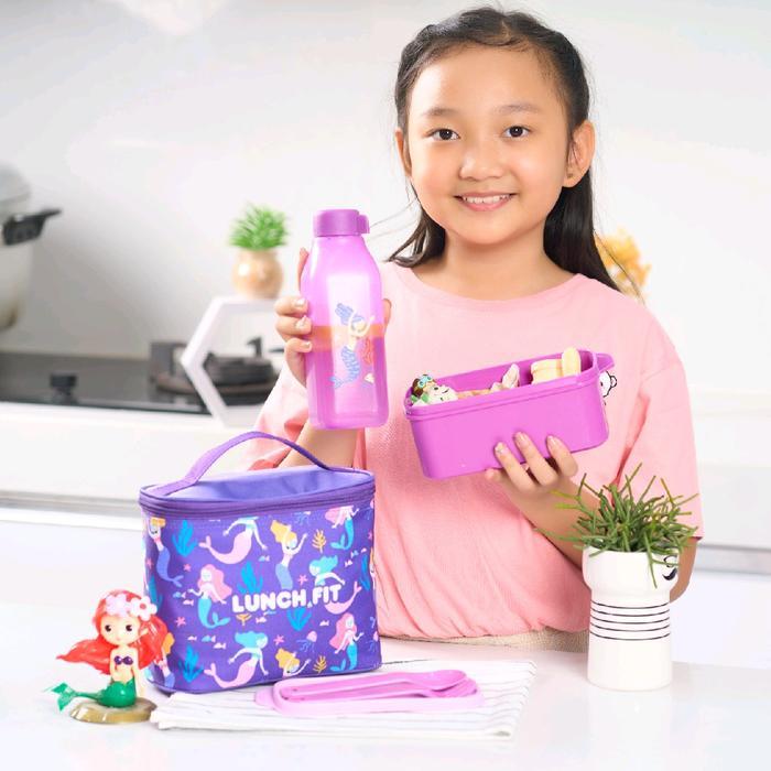 ReadySelalu- Tas Bekal Kotak Makan Set Tas Bekal Anak Laki Laki Astronot Karakter