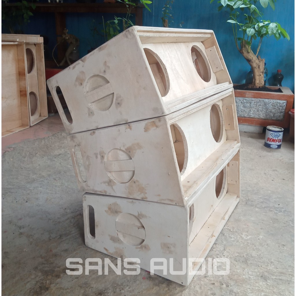 Box miniatur line array 6 inch doble