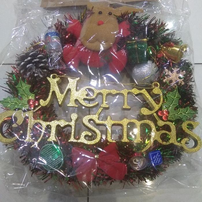 Garland Natal / Hiasan Pintu Natal Rumah / Pajangan Natal New