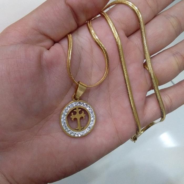 Kalung Salib / Kalung Salib Emas / Liontin Salib / Kalung Salib Cewek Original