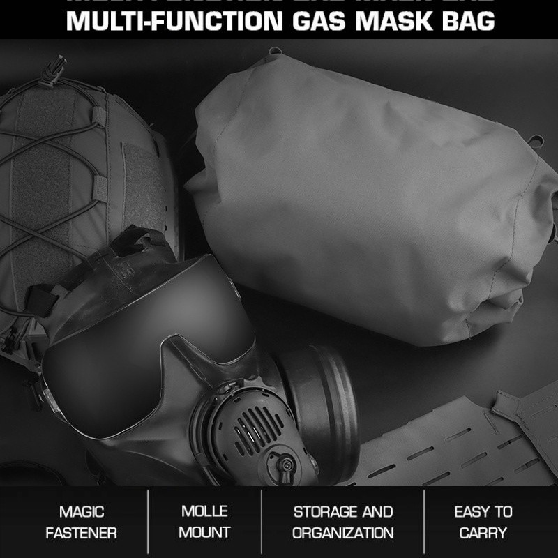 Outdoor multifunctional gas mask clothing storage bag, with a drawstring to tighten the vest and