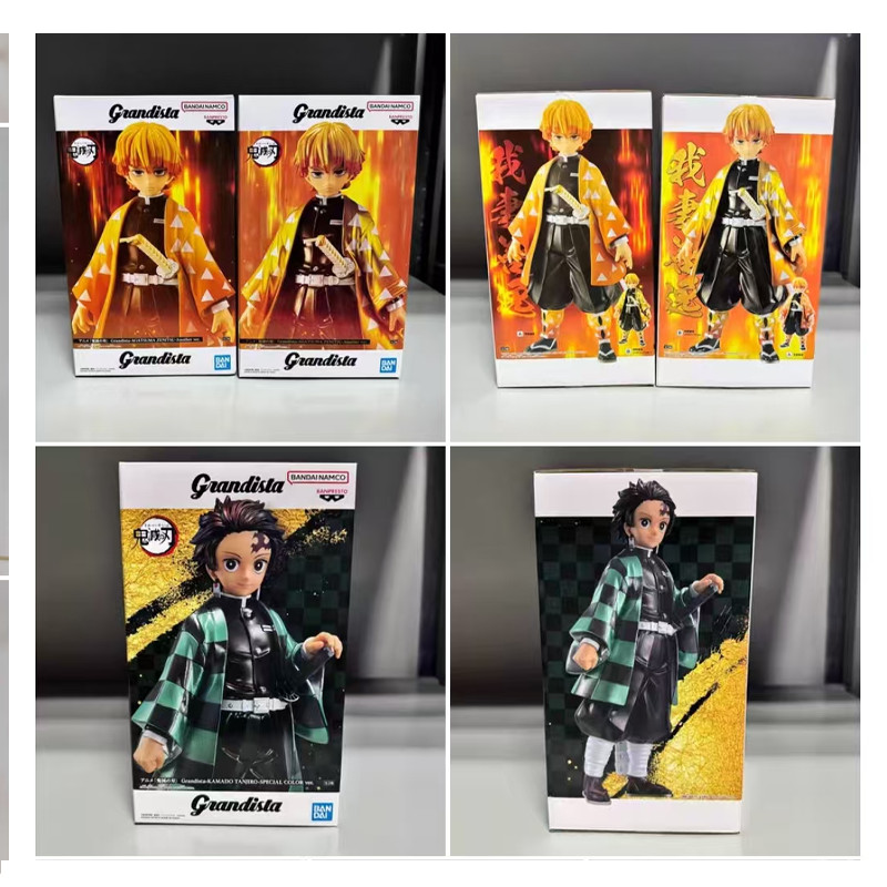 BANDAI Banpresto Demon Slayer Anime Agatsuma Zenitsu Grandista Action Figures Infinity Castle Model