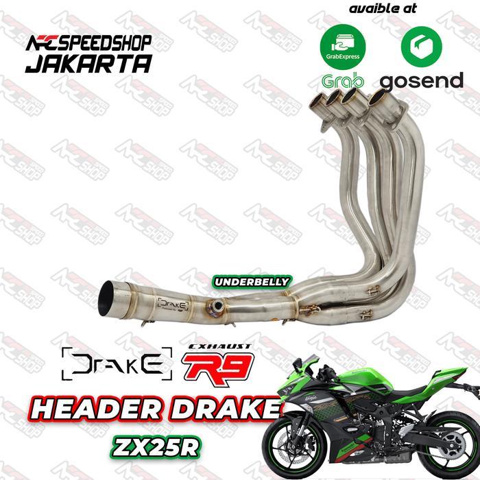 Gercep Header Drake R9 Kawasaki Zx25R Zx 25 R Zx 25R Pipa Knalpot Terlaris
