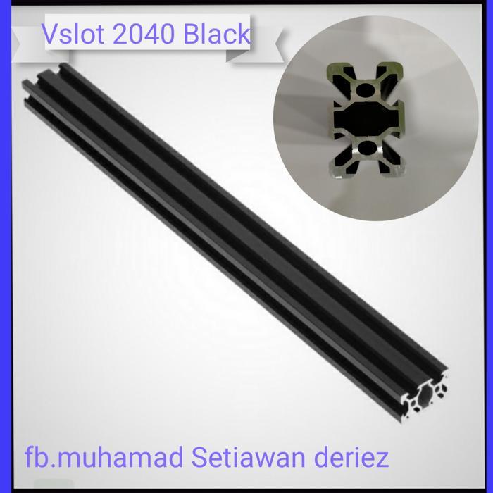 aluminium Profile V-slot 2040 hitam per 6 meter(murah banget)