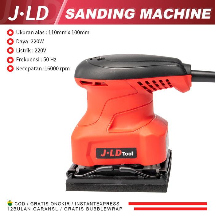 JLD Mesin Amplas 220W Electric Sander J4510 Mesin Amplas Kayu Dan Tembok 110 X 100 mm Listrik