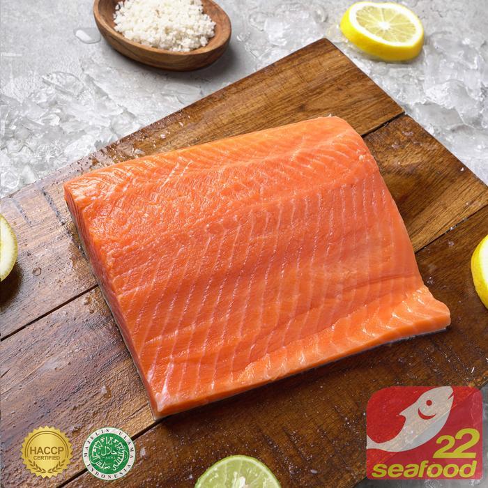 Ikan Salmon Fillet 1kg tanpa ekor / Salmon Segar / Seafood 22