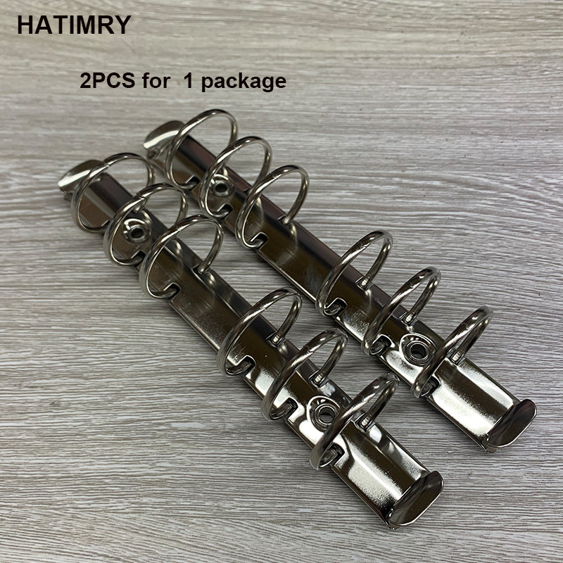 Hatimry DIY Handmade 171mm 155mm Size A6 Binder Clip 3cm Rings 6 Holes Sliver Color School Suppliers