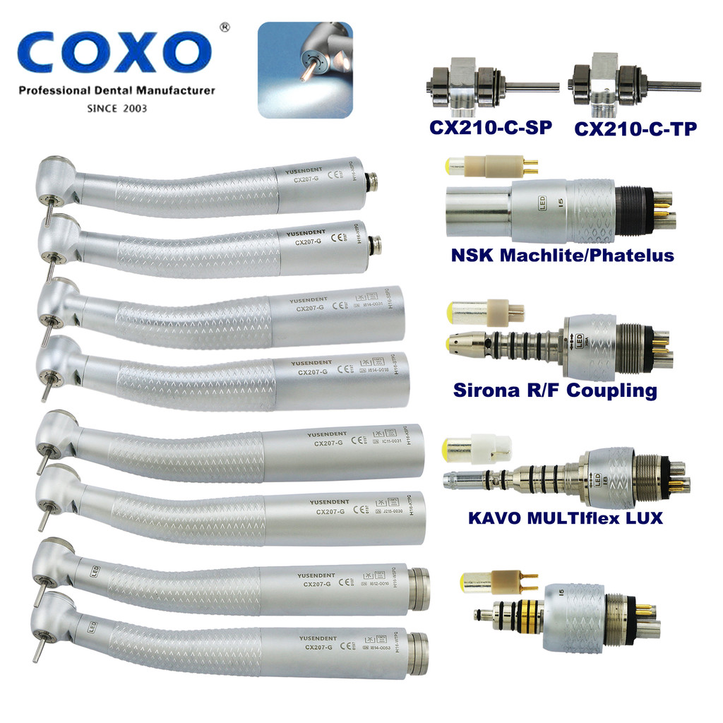 COXO YUSENDENT Dental High Speed Fiber Optic Air Turbine LED
