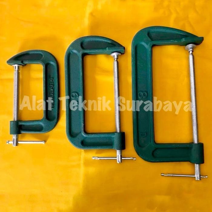 CATOK C 8" 10" 12" INCH / CLAMP KLEM JEPIT PENJEPIT PRESS KAYU BESI