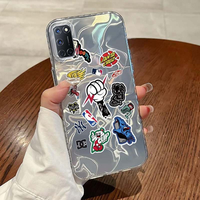 Casing Hp OPPO A52 OPPO A72 OPPO A92 Case Casing Pola Gestur kartun HP Kasing Kasus ponsel transpara