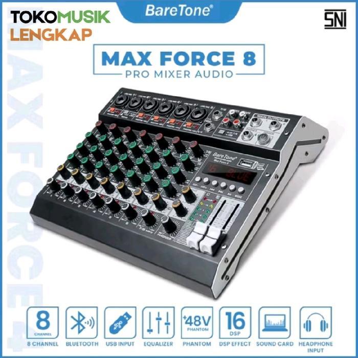Khusus Instan/Sameday Baretone Max Force 8 Mixer Audio Profesional Mixer Baretone Maxforce 8