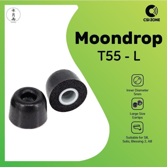 1tls- Moondrop Mis-Tip Sponge Eartips T55 For In Ear Monitor Earphone