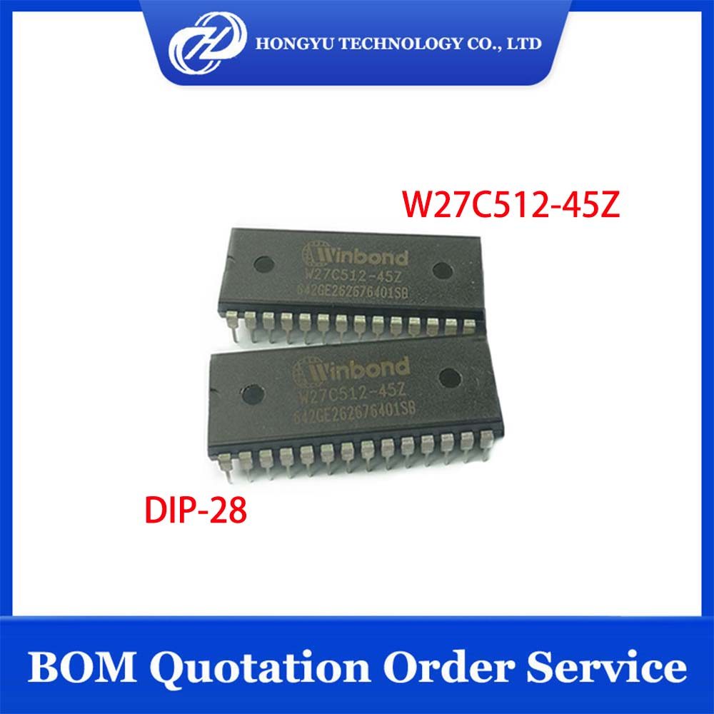 1 - 10 Pieces New IC EEPROM W27C512-45Z W27C512 27C512-45Z DIP-28 IC EEPROM 512KBIT PARALLEL Memory