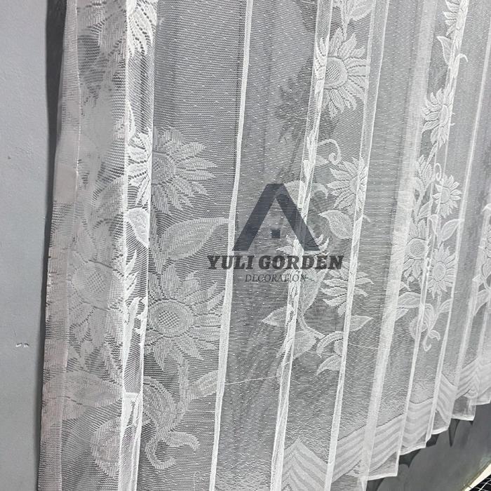 DALAMANVITRASE GORDEN POLOS CANTOLAN PLISKET HORDENG JENDELA PINTU KAMAR BUNGA PUTIH BESI TIRAI