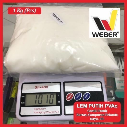Lem Putih WEBER PVAC 1kg Kertas, Pelamir, Kayu