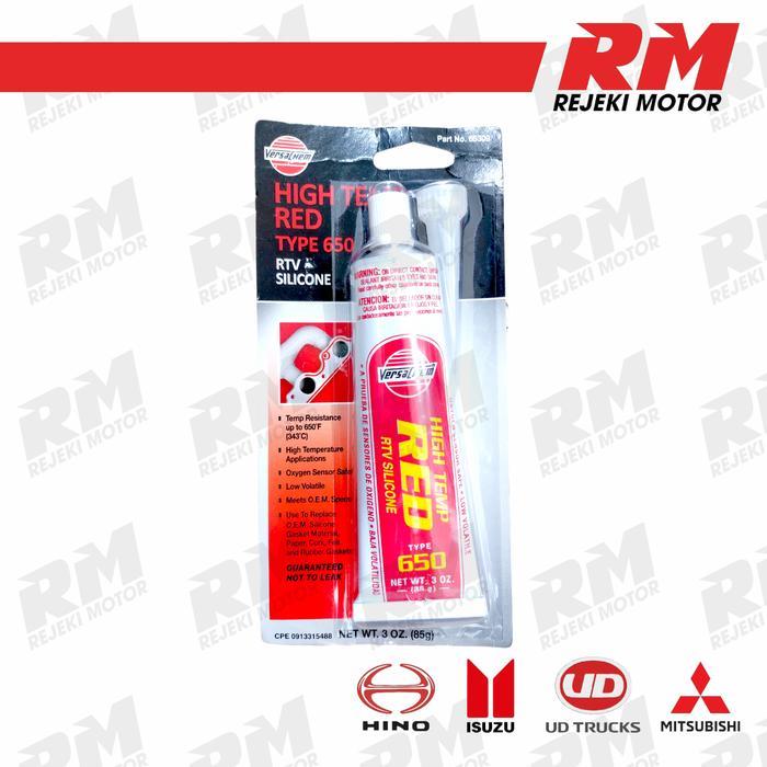 Lem Silicone red Versachem hi temp type 650 300grm (LUSIN)