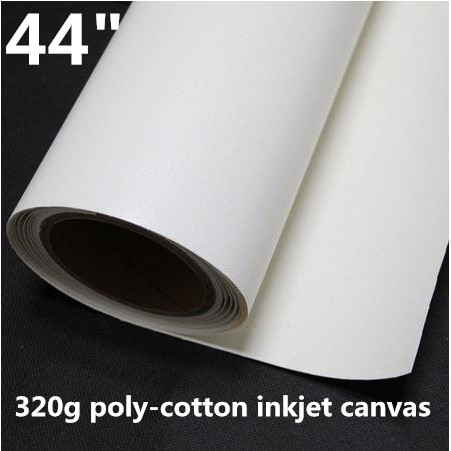 44"*18m 65% polyester 35% cotton blend artist inkjet canvas roll 1.118m wide