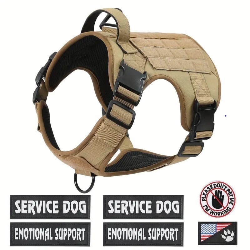 Adjustable Pet Dog Harness Tactical Dog Harness Vest Comfortable Durable Pet Equipment for Walking