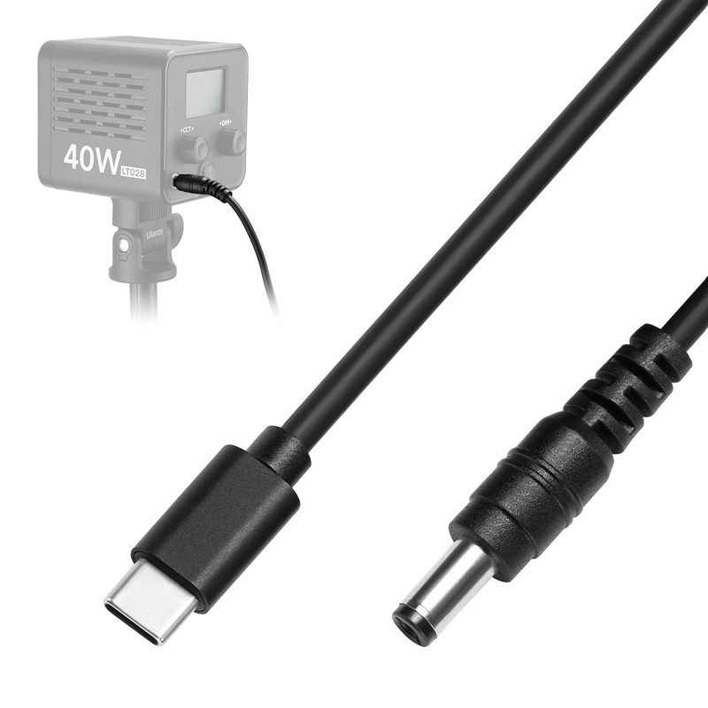 U​lanzi DC to Type-C Charging Cable for Ulanzi LT028 40W COB Light
