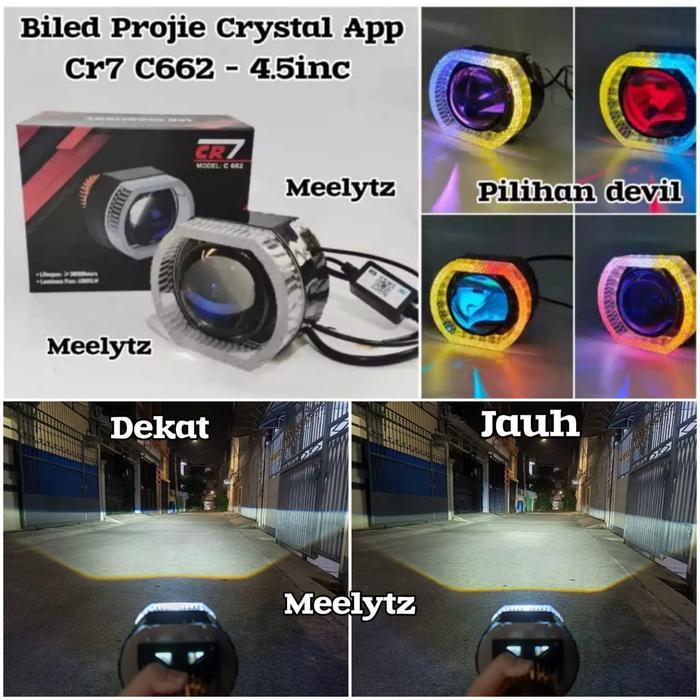Cr7 C662 App - Projie Biled Crystal 4.5Inc Blue Lens