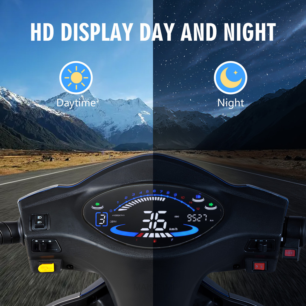 Led Digital Motorcycle Instrument Rpm Tachometer Odometer Speedometer With Turn Signal For Honda