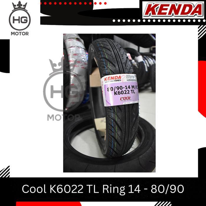BAN KENDA 80/90 90/90 RING 14 K6022 BAN TUBELES UNTUK MOTOR BEAT VARIO - 80/90