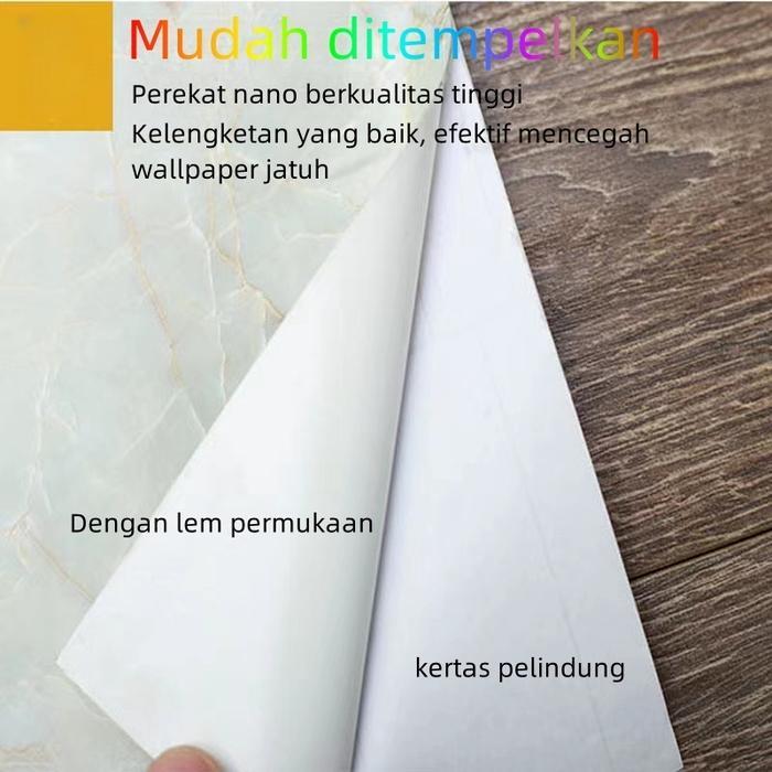 60cm * 10m wallpaper dapur stiker/wallpaper marmer/stiker kabinet meja makan/stiker dinding